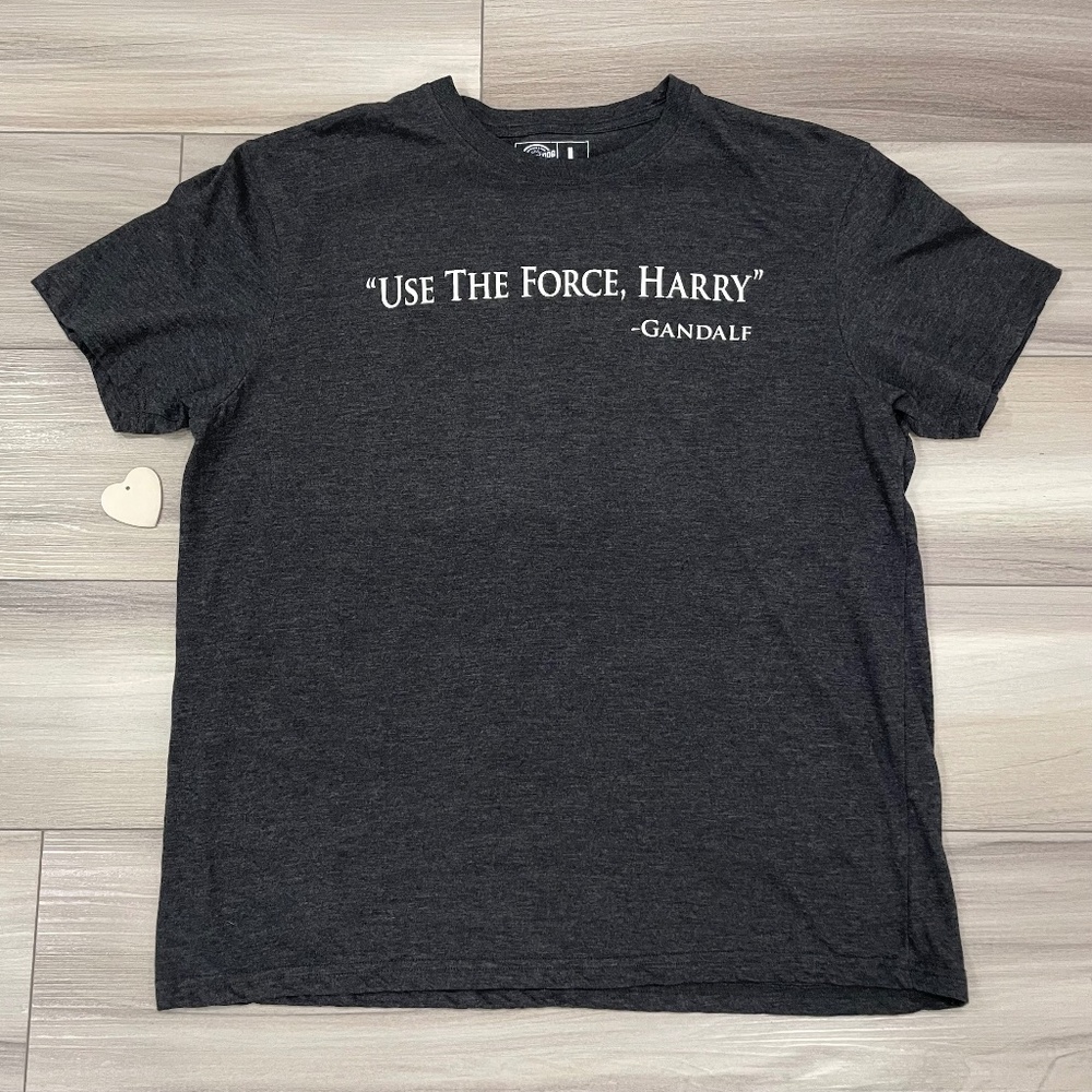 CRAZY DOG T-SHIRTS "Use The Force, Harry" - Gandalf, Men's T-Shirt, Size Large